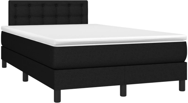 ΚΡΕΒΑΤΙ BOXSPRING ΜΕ ΣΤΡΩΜΑ & LED ΜΑΥΡΟ 120X200 ΕΚ. ΥΦΑΣΜΑΤΙΝΟ 3133463