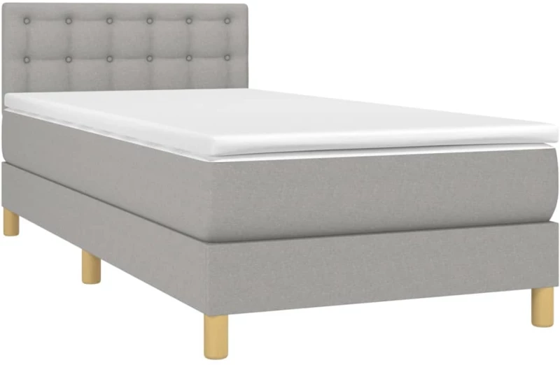ΚΡΕΒΑΤΙ BOXSPRING ΜΕ ΣΤΡΩΜΑ & LED ΑΝ.ΓΚΡΙ 90X190 ΕΚ. ΥΦΑΣΜΑΤΙΝΟ 3133997