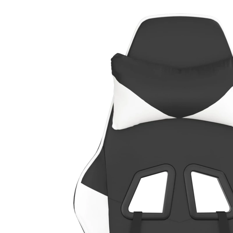 ΚΑΡΕΚΛΑ GAMING ΜΑΣΑΖ ΥΠΟΠΟΔΙΟ ΜΑΥΡΟ/ΛΕΥΚΟ ΑΠΟ ΣΥΝΘΕΤΙΚΟ ΔΕΡΜΑ 3143658