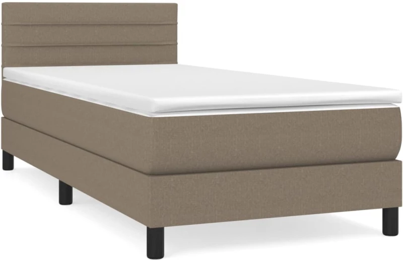 ΚΡΕΒΑΤΙ BOXSPRING ΜΕ ΣΤΡΩΜΑ TAUPE 90X200 ΕΚ. ΥΦΑΣΜΑΤΙΝΟ 3140109
