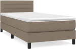 ΚΡΕΒΑΤΙ BOXSPRING ΜΕ ΣΤΡΩΜΑ TAUPE 90X200 ΕΚ. ΥΦΑΣΜΑΤΙΝΟ 3140109