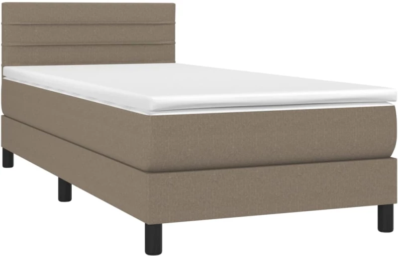 ΚΡΕΒΑΤΙ BOXSPRING ΜΕ ΣΤΡΩΜΑ TAUPE 90X200 ΕΚ. ΥΦΑΣΜΑΤΙΝΟ 3140109