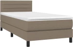 ΚΡΕΒΑΤΙ BOXSPRING ΜΕ ΣΤΡΩΜΑ TAUPE 90X200 ΕΚ. ΥΦΑΣΜΑΤΙΝΟ 3140109