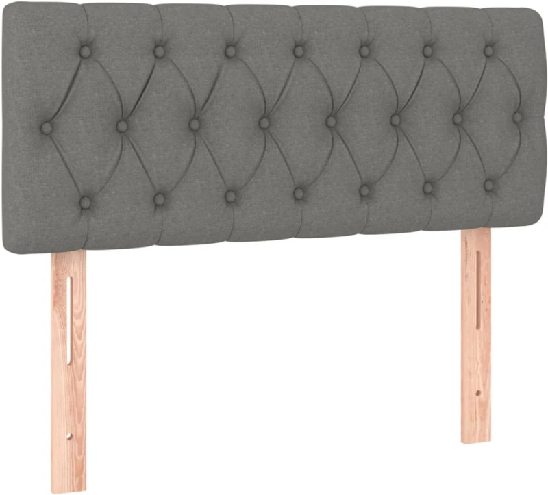 ΚΡΕΒΑΤΙ BOXSPRING ΜΕ ΣΤΡΩΜΑ ΣΚΟΥΡΟ ΓΚΡΙ 90X190 ΕΚ. ΥΦΑΣΜΑΤΙΝΟ 3126446