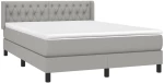 ΚΡΕΒΑΤΙ BOXSPRING ΜΕ ΣΤΡΩΜΑ ΑΝΟΙΧΤΟ ΓΚΡΙ 140X190 ΕΚ. ΥΦΑΣΜΑΤΙΝΟ 3129945