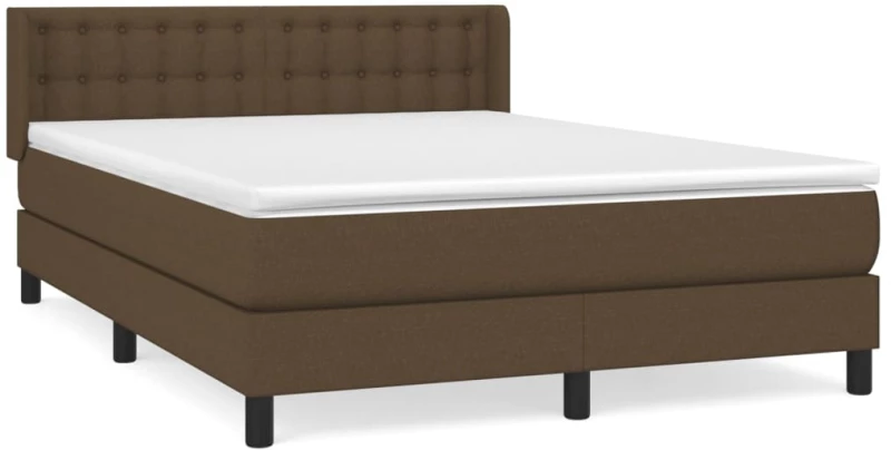 ΚΡΕΒΑΤΙ BOXSPRING ΜΕ ΣΤΡΩΜΑ ΣΚΟΥΡΟ ΚΑΦΕ 140X190 ΕΚ. ΥΦΑΣΜΑΤΙΝΟ 3130028