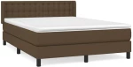 ΚΡΕΒΑΤΙ BOXSPRING ΜΕ ΣΤΡΩΜΑ ΣΚΟΥΡΟ ΚΑΦΕ 140X190 ΕΚ. ΥΦΑΣΜΑΤΙΝΟ 3130028