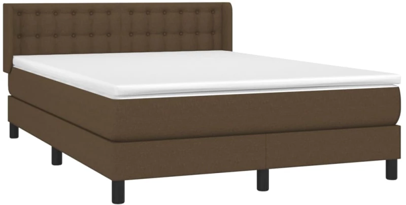 ΚΡΕΒΑΤΙ BOXSPRING ΜΕ ΣΤΡΩΜΑ ΣΚΟΥΡΟ ΚΑΦΕ 140X190 ΕΚ. ΥΦΑΣΜΑΤΙΝΟ 3130028