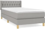 ΚΡΕΒΑΤΙ BOXSPRING ΜΕ ΣΤΡΩΜΑ ΑΝΟΙΧΤΟ ΓΚΡΙ 90X200 ΕΚ. ΥΦΑΣΜΑΤΙΝΟ 3130481