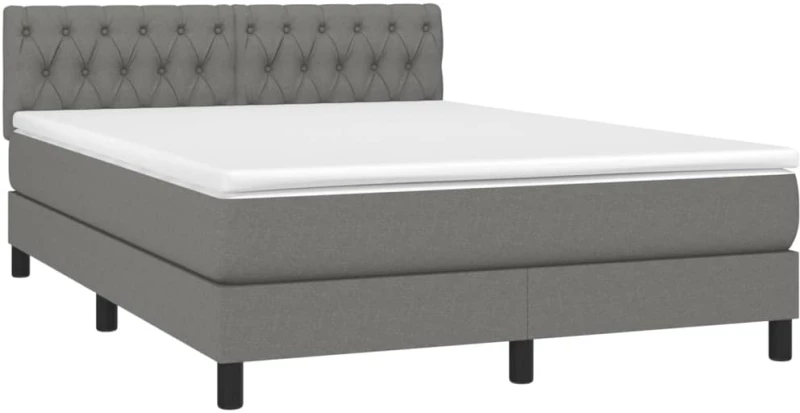 ΚΡΕΒΑΤΙ BOXSPRING ΜΕ ΣΤΡΩΜΑ & LED ΣΚ.ΓΚΡΙ 140X190 ΕΚ ΥΦΑΣΜΑΤΙΝΟ 3133390