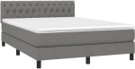 ΚΡΕΒΑΤΙ BOXSPRING ΜΕ ΣΤΡΩΜΑ & LED ΣΚ.ΓΚΡΙ 140X190 ΕΚ ΥΦΑΣΜΑΤΙΝΟ 3133390