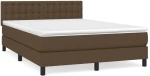 ΚΡΕΒΑΤΙ BOXSPRING ΜΕ ΣΤΡΩΜΑ ΣΚΟΥΡΟ ΚΑΦΕ 140X190 ΕΚ. ΥΦΑΣΜΑΤΙΝΟ 3140372