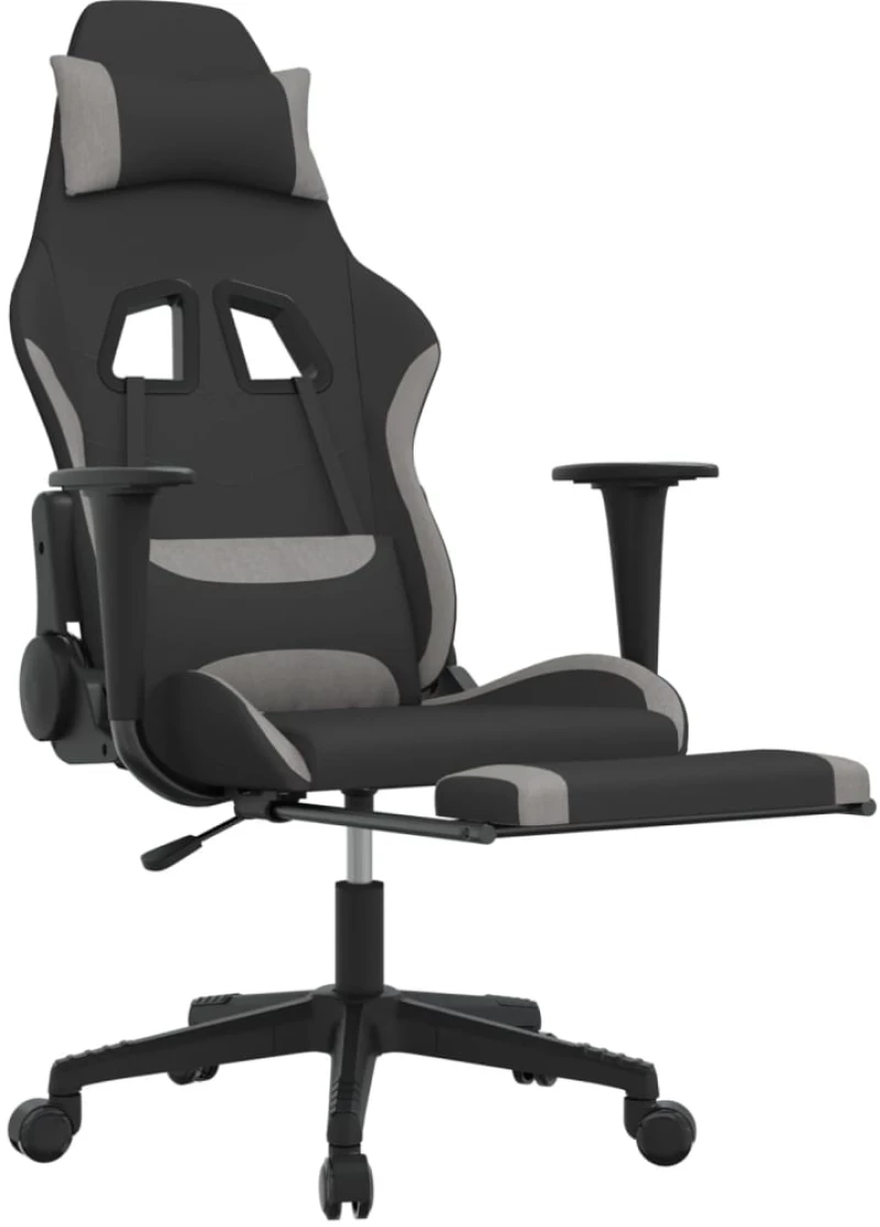ΚΑΡΕΚΛΑ GAMING ΠΕΡΙΣΤΡΕΦΟΜΕΝΗ ΜΑΥΡΗ/ΑΝ. ΓΚΡΙ ΎΦΑΣΜΑ ΜΕ ΥΠΟΠΟΔΙΟ 345502
