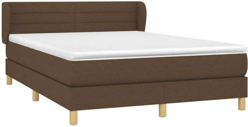 ΚΡΕΒΑΤΙ BOXSPRING ΜΕ ΣΤΡΩΜΑ ΣΚΟΥΡΟ ΚΑΦΕ 140X200 ΕΚ ΥΦΑΣΜΑΤΙΝΟ 3126888