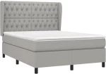 ΚΡΕΒΑΤΙ BOXSPRING ΜΕ ΣΤΡΩΜΑ ΑΝΟΙΧΤΟ ΓΚΡΙ 140X190 ΕΚ. ΥΦΑΣΜΑΤΙΝΟ 3128197