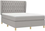 ΚΡΕΒΑΤΙ BOXSPRING ΜΕ ΣΤΡΩΜΑ ΑΝΟΙΧΤΟ ΓΚΡΙ 140X200 ΕΚ. ΥΦΑΣΜΑΤΙΝΟ 3128765