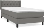 ΚΡΕΒΑΤΙ BOXSPRING ΜΕ ΣΤΡΩΜΑ ΣΚΟΥΡΟ ΓΚΡΙ 80X200 ΕΚ. ΥΦΑΣΜΑΤΙΝΟ 3129906