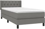ΚΡΕΒΑΤΙ BOXSPRING ΜΕ ΣΤΡΩΜΑ ΣΚΟΥΡΟ ΓΚΡΙ 80X200 ΕΚ. ΥΦΑΣΜΑΤΙΝΟ 3129906