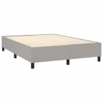 ΚΡΕΒΑΤΙ BOXSPRING ΜΕ ΣΤΡΩΜΑ ΑΝΟΙΧΤΟ ΓΚΡΙ 140X190 ΕΚ. ΥΦΑΣΜΑΤΙΝΟ 3131665