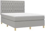 ΚΡΕΒΑΤΙ BOXSPRING ΜΕ ΣΤΡΩΜΑ & LED ΑΝ.ΓΚΡΙ 140X190ΕΚ. ΥΦΑΣΜΑΤΙΝΟ 3135669