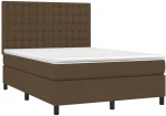 ΚΡΕΒΑΤΙ BOXSPRING ΜΕ ΣΤΡΩΜΑ & LED ΣΚ.ΚΑΦΕ 140X200 ΕΚ ΥΦΑΣΜΑΤΙΝΟ 3135200