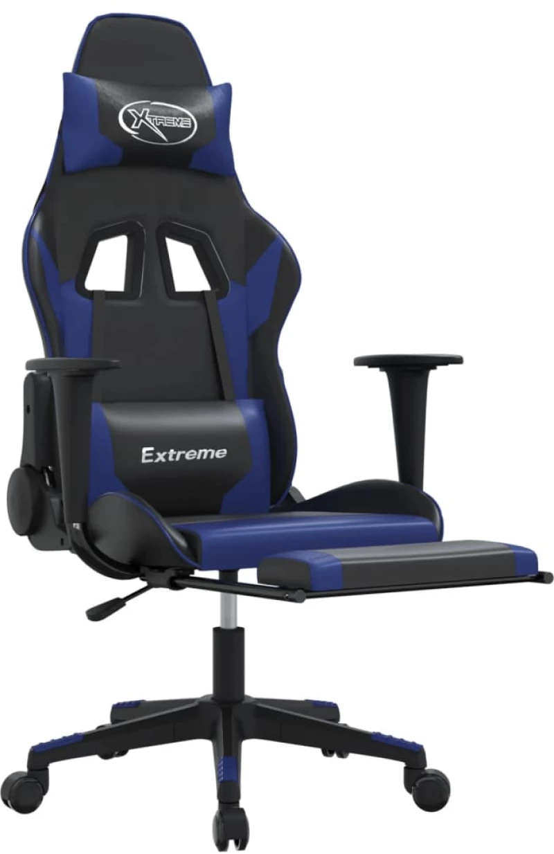 ΚΑΡΕΚΛΑ GAMING ΜΑΣΑΖ ΥΠΟΠΟΔΙΟ ΜΑΥΡΟ/ΜΠΛΕ ΑΠΟ ΣΥΝΘΕΤΙΚΟ ΔΕΡΜΑ 3143699