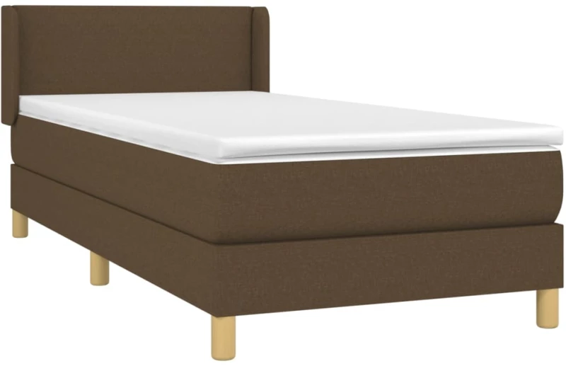 ΚΡΕΒΑΤΙ BOXSPRING ΜΕ ΣΤΡΩΜΑ ΣΚΟΥΡΟ ΚΑΦΕ 90X200 ΕΚ. ΥΦΑΣΜΑΤΙΝΟ 3130084