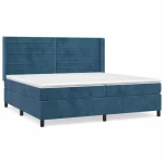 ΚΡΕΒΑΤΙ BOXSPRING ΜΕ ΣΤΡΩΜΑ ΣΚΟΥΡΟ ΜΠΛΕ 200X200 ΕΚ. ΒΕΛΟΥΔΙΝΟ 3132763