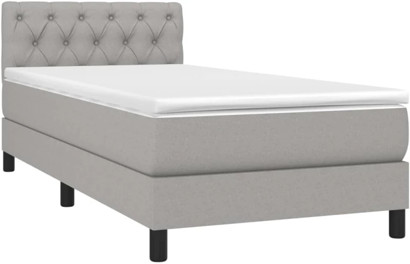 ΚΡΕΒΑΤΙ BOXSPRING ΜΕ ΣΤΡΩΜΑ & LED ΑΝ.ΓΚΡΙ 80X200 ΕΚ. ΥΦΑΣΜΑΤΙΝΟ 3133349