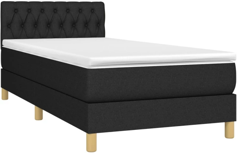 ΚΡΕΒΑΤΙ BOXSPRING ΜΕ ΣΤΡΩΜΑ & LED ΜΑΥΡΟ 80X200 ΕΚ. ΥΦΑΣΜΑΤΙΝΟ 3133911