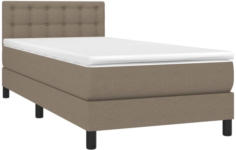 ΚΡΕΒΑΤΙ BOXSPRING ΜΕ ΣΤΡΩΜΑ TAUPE 100 X 200 ΕΚ. ΥΦΑΣΜΑΤΙΝΟ 3140357