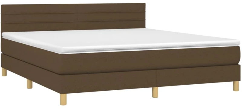 ΚΡΕΒΑΤΙ BOXSPRING ΜΕ ΣΤΡΩΜΑ ΣΚΟΥΡΟ ΚΑΦΕ 160X200 ΕΚ ΥΦΑΣΜΑΤΙΝΟ 3140708