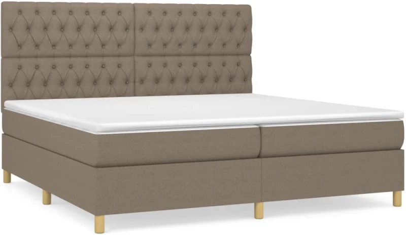 ΚΡΕΒΑΤΙ BOXSPRING ΜΕ ΣΤΡΩΜΑ TAUPE 200X200 ΕΚ. ΥΦΑΣΜΑΤΙΝΟ 3142605