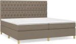 ΚΡΕΒΑΤΙ BOXSPRING ΜΕ ΣΤΡΩΜΑ TAUPE 200X200 ΕΚ. ΥΦΑΣΜΑΤΙΝΟ 3142605