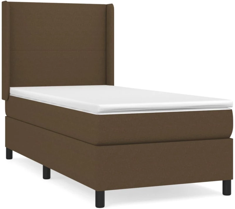 ΚΡΕΒΑΤΙ BOXSPRING ΜΕ ΣΤΡΩΜΑ ΣΚΟΥΡΟ ΚΑΦΕ 90X200 ΕΚ. ΥΦΑΣΜΑΤΙΝΟ 3131244