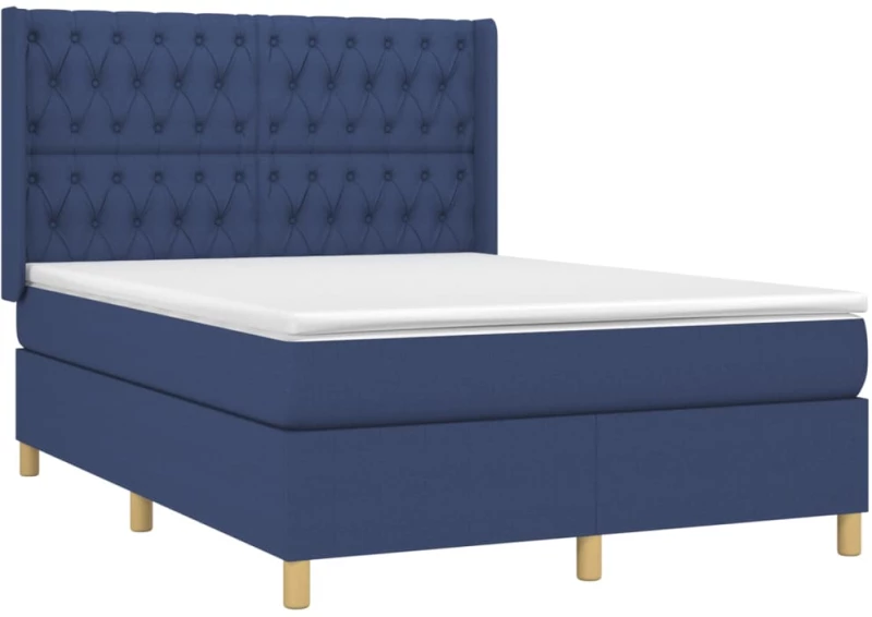 ΚΡΕΒΑΤΙ BOXSPRING ΜΕ ΣΤΡΩΜΑ ΜΠΛΕ 140X190 ΕΚ. ΥΦΑΣΜΑΤΙΝΟ 3132231