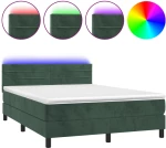 ΚΡΕΒΑΤΙ BOXSPRING ΜΕ ΣΤΡΩΜΑ & LED ΣΚ. ΠΡΑΣΙΝΟ 140X200ΕΚ ΒΕΛΟΥΔΟ 3134468
