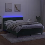 ΚΡΕΒΑΤΙ BOXSPRING ΜΕ ΣΤΡΩΜΑ & LED ΣΚ. ΠΡΑΣΙΝΟ 140X200ΕΚ ΒΕΛΟΥΔΟ 3134468