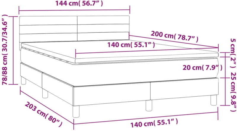 ΚΡΕΒΑΤΙ BOXSPRING ΜΕ ΣΤΡΩΜΑ & LED ΣΚ. ΠΡΑΣΙΝΟ 140X200ΕΚ ΒΕΛΟΥΔΟ 3134468