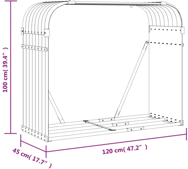 ΞΥΛΟΘΗΚΗ ΠΡΑΣΙΝΗ 120 X 45 X 100 ΕΚ. ΑΠΟ ΓΑΛΒΑΝΙΣΜΕΝΟ ΑΤΣΑΛΙ 364543