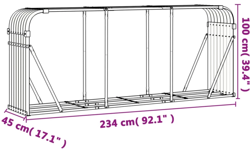 ΞΥΛΟΘΗΚΗ ΑΣΗΜΙ 234X45X100 ΕΚ. ΑΠΟ ΓΑΛΒΑΝΙΣΜΕΝΟ ΑΤΣΑΛΙ 364595