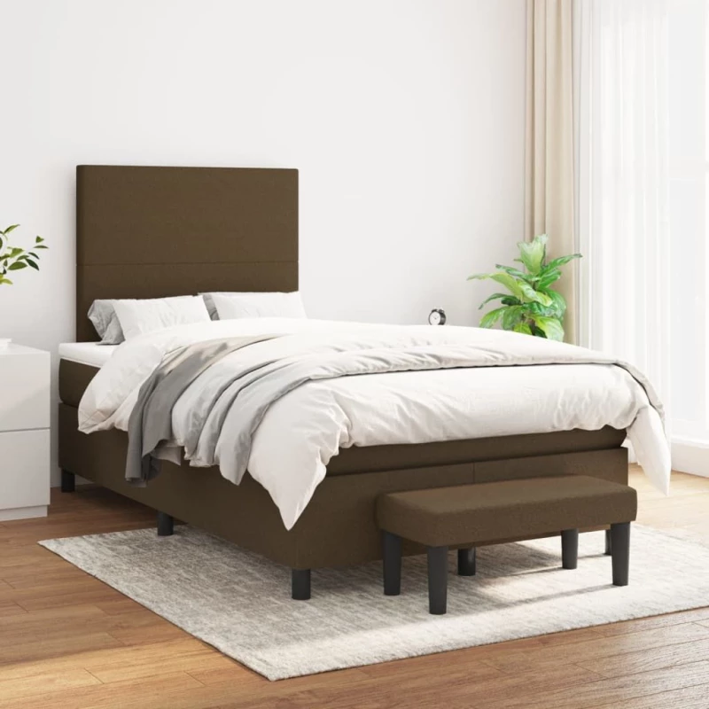 ΚΡΕΒΑΤΙ BOXSPRING ΜΕ ΣΤΡΩΜΑ ΣΚΟΥΡΟ ΚΑΦΕ 120X200 ΕΚ. ΥΦΑΣΜΑΤΙΝΟ 3136424