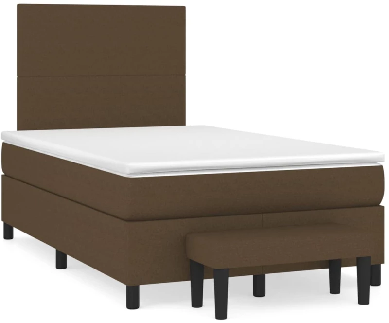 ΚΡΕΒΑΤΙ BOXSPRING ΜΕ ΣΤΡΩΜΑ ΣΚΟΥΡΟ ΚΑΦΕ 120X200 ΕΚ. ΥΦΑΣΜΑΤΙΝΟ 3136424