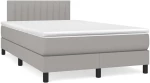 ΚΡΕΒΑΤΙ BOXSPRING ΜΕ ΣΤΡΩΜΑ ΑΝΟΙΧΤΟ ΓΚΡΙ 120X200 ΕΚ. ΥΦΑΣΜΑΤΙΝΟ 3140201