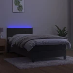 ΚΡΕΒΑΤΙ BOXSPRING ΜΕ ΣΤΡΩΜΑ & LED ΣΚ. ΓΚΡΙ 90X200 ΕΚ. ΒΕΛΟΥΔΙΝΟ 3134502