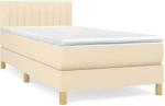 ΚΡΕΒΑΤΙ BOXSPRING ΜΕ ΣΤΡΩΜΑ ΚΡΕΜ 90X200 ΕΚ.ΥΦΑΣΜΑΤΙΝΟ 3140750