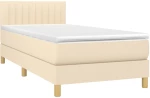 ΚΡΕΒΑΤΙ BOXSPRING ΜΕ ΣΤΡΩΜΑ ΚΡΕΜ 90X200 ΕΚ.ΥΦΑΣΜΑΤΙΝΟ 3140750