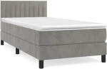 ΚΡΕΒΑΤΙ BOXSPRING ΜΕ ΣΤΡΩΜΑ ΑΝΟΙΧΤΟ ΓΚΡΙ 90X200 ΕΚ. ΒΕΛΟΥΔΙΝΟ 3141401