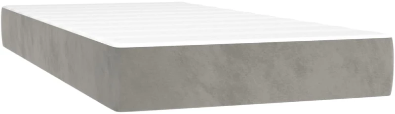 ΚΡΕΒΑΤΙ BOXSPRING ΜΕ ΣΤΡΩΜΑ ΑΝΟΙΧΤΟ ΓΚΡΙ 90X200 ΕΚ. ΒΕΛΟΥΔΙΝΟ 3141401