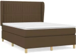 ΚΡΕΒΑΤΙ BOXSPRING ΜΕ ΣΤΡΩΜΑ ΣΚΟΥΡΟ ΚΑΦΕ 140X200 ΕΚ ΥΦΑΣΜΑΤΙΝΟ 3128688